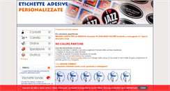 Desktop Screenshot of etichetteadesivepersonalizzate.com